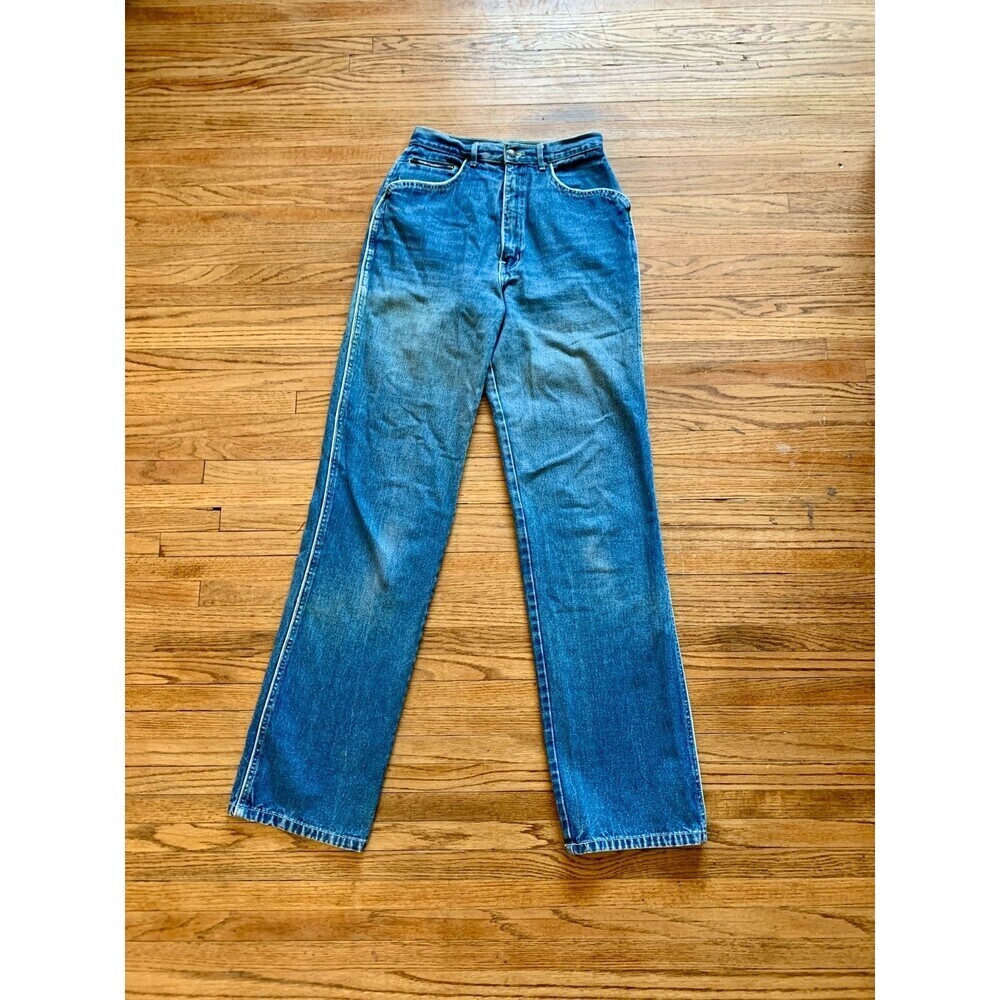 Vtg 70s 80s Sears Jeans High Waist 12 Cowboy No Back Pockets Straight Leg Cotton
